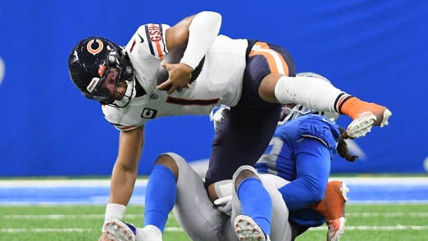 Detroit Lions sack Chicago Bears Justin Fields